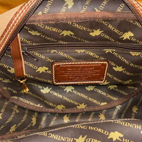 EUC Hunting World Safari Khaki Canvas Leather Bum Bag